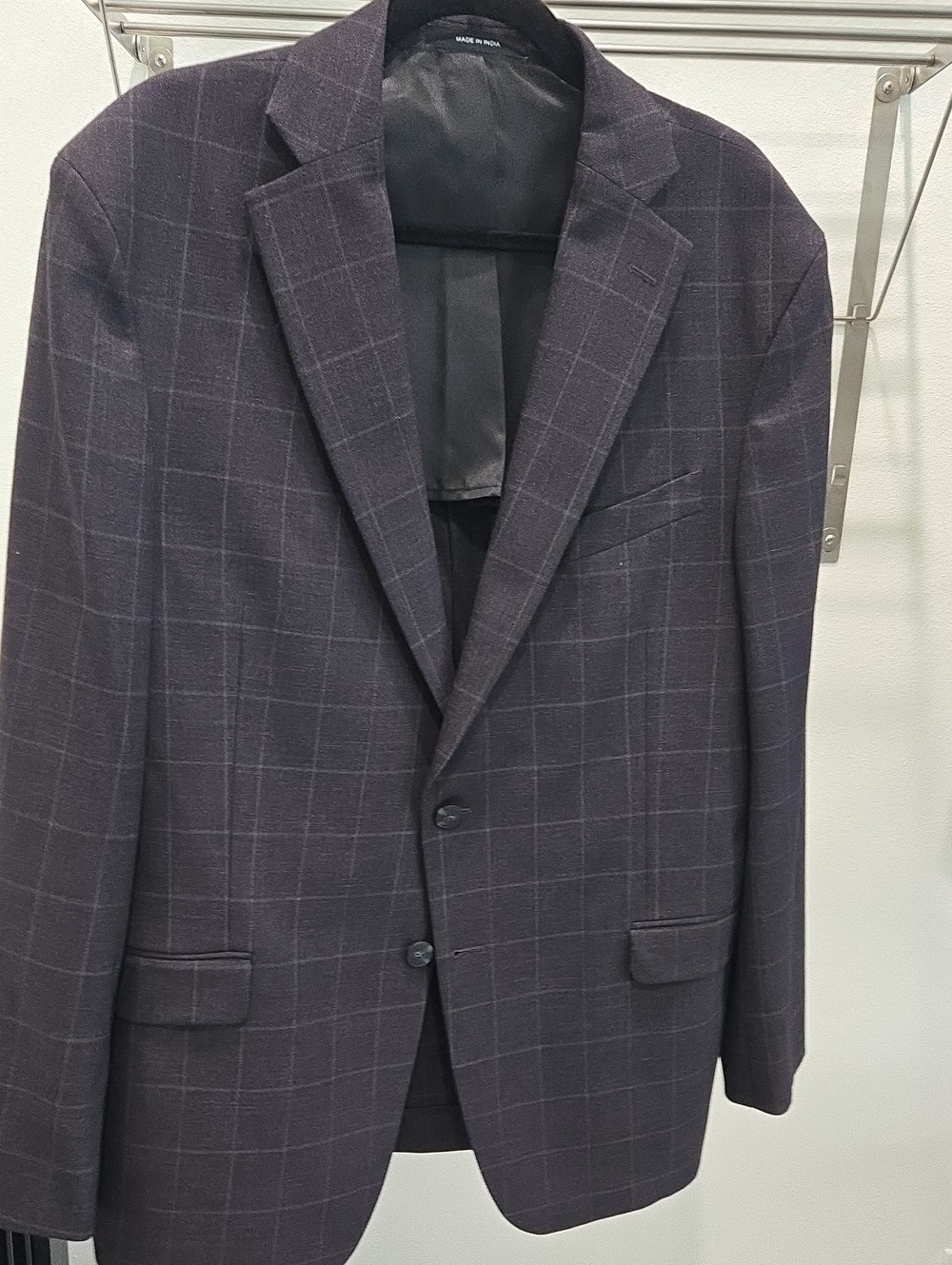 Kenneth Cole Charcoal Windowpane Sport Coat